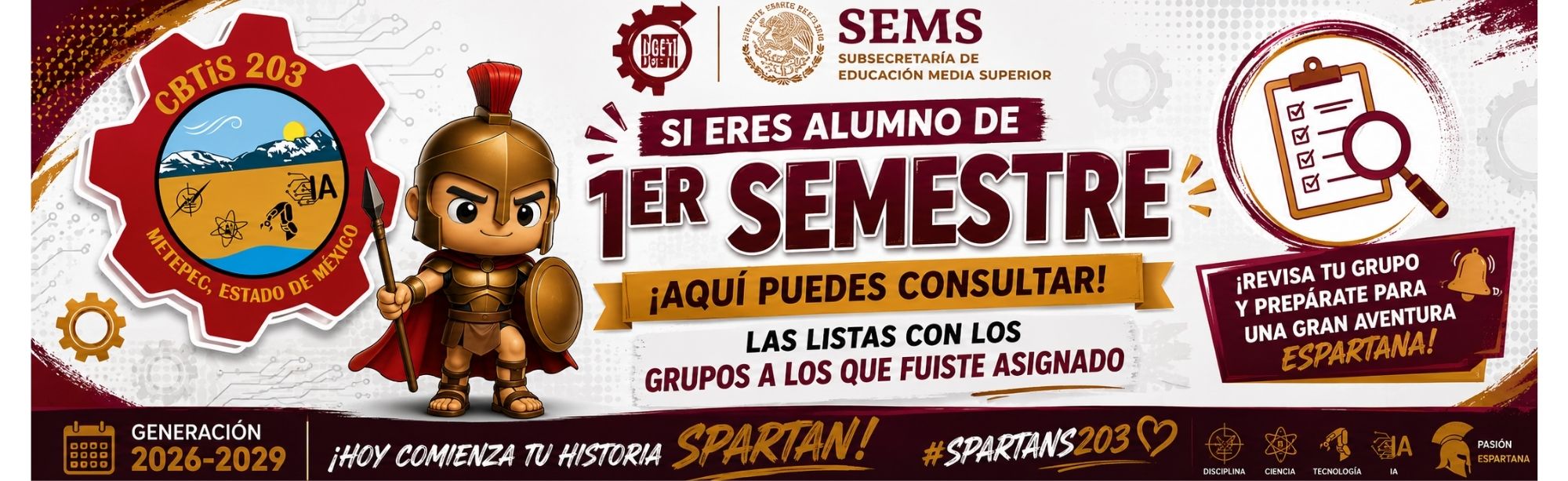 LISTAS PRIMER SEMESTRE 26-29